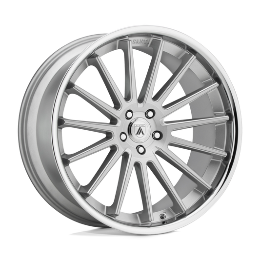 AB24 20.0X10.5 5X112 BRUSH SLV CHR LIP 38MM