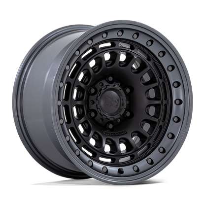 BR014 17X9 6X5.5 M-BLK-GNMTL -12MM