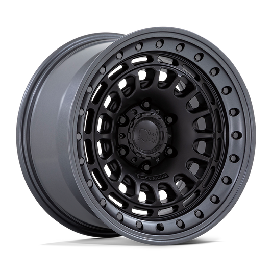 BR014 17X9 6X5.5 M-BLK-GNMTL -12MM