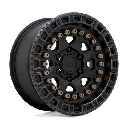 BRCBN 18X9 6X120 M-BLK MACH-RNG 10MM