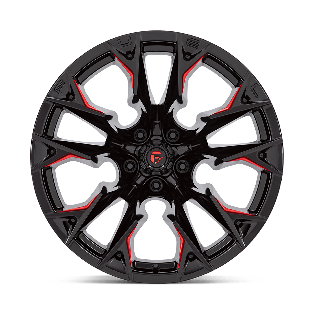 D823 20X12 5X5.0 G-BLK MILL C-RED -44MM