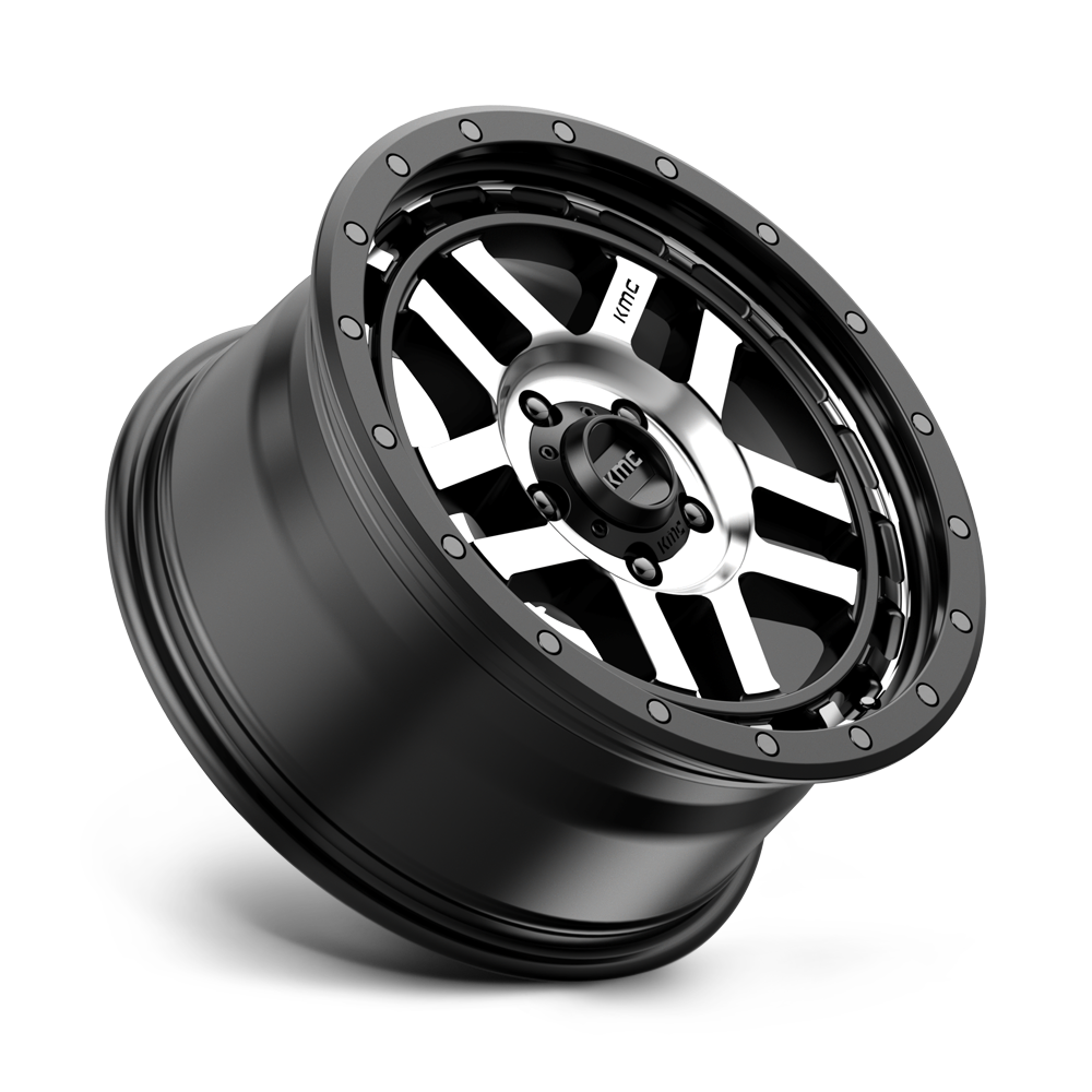 KM540 17X9 5X5.0 S-BLK MACH -12MM