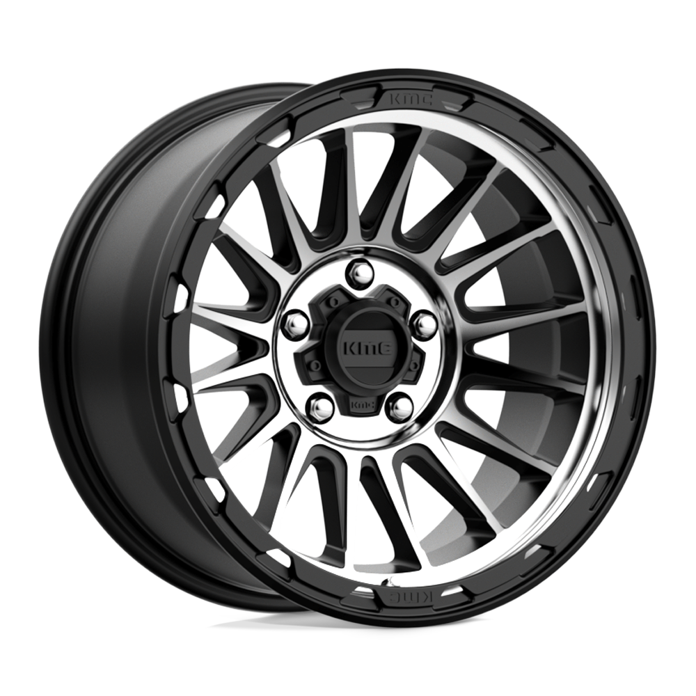 KM542 17X9 5X5.0 S-BLK MACH -12MM