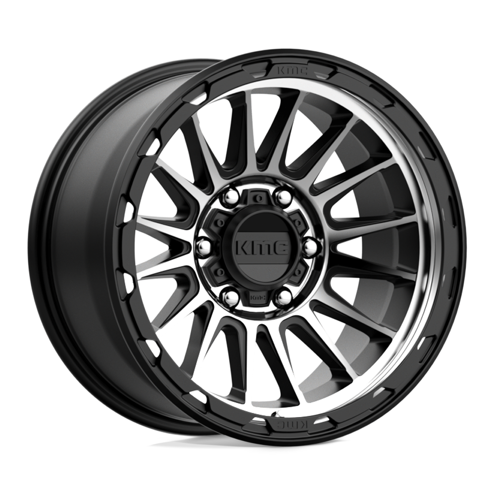 KM542 17X9 6X5.5 S-BLK MACH -12MM