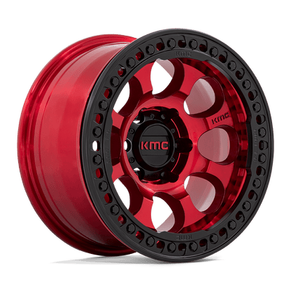 KM237 17X8.5 5X5.0 C-RED-BLK-RG 0MM