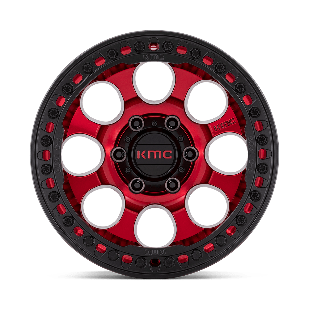 KM237 17X8.5 5X5.0 C-RED-BLK-RG 0MM