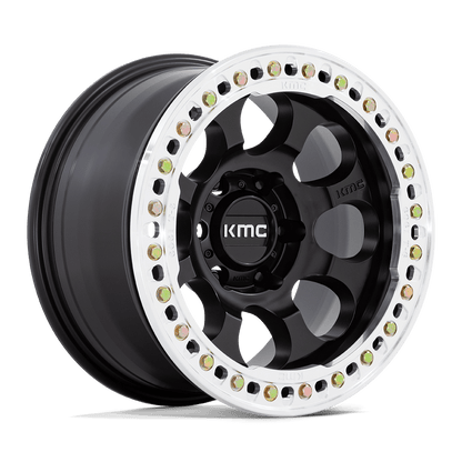 KM237 17X9 6X5.5 S-BLK-MACH-RG -12MM