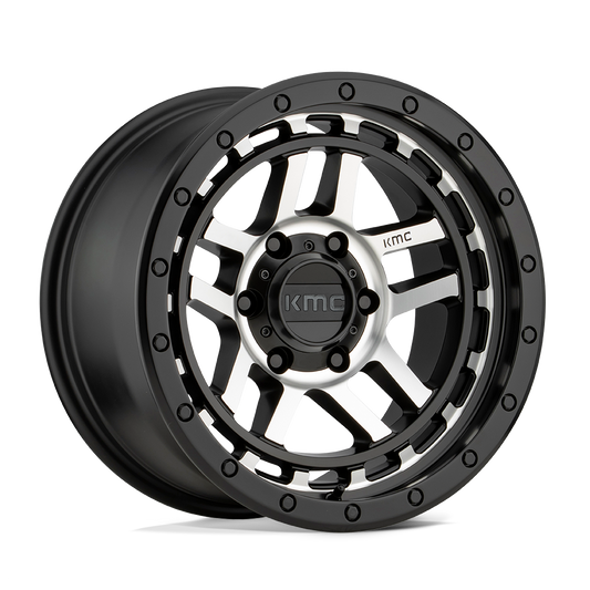 KM540 18X8.5 5X5.0 S-BLK MACH 00MM