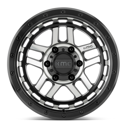 KM540 17X9 5X5.0 S-BLK MACH -12MM