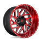 D691 22X10 5X4.5/5.0 BRSH-RED-MIL -18MM