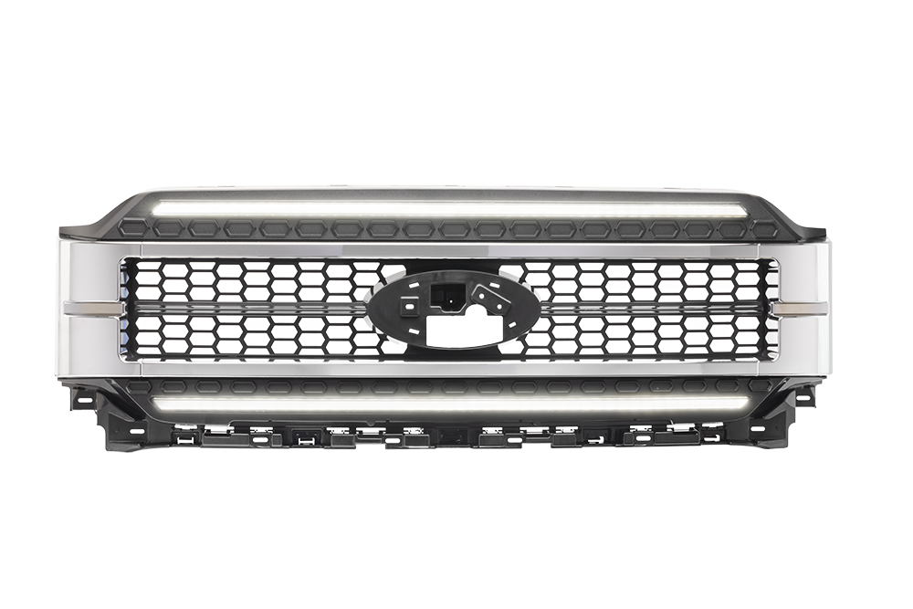 GRILLE F150 2021+ CHROME FINISH WHT DRL